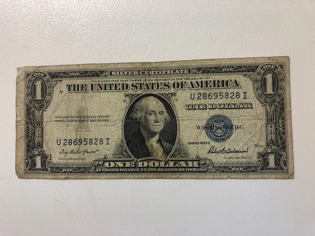 United States One Dollar Banknotes (blue Seal) Series 1935 F