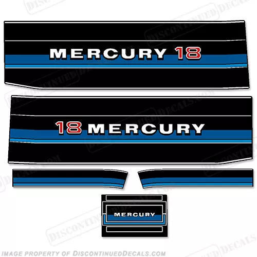 Fits Mercury 1983 18HP Outboard Engine Decals