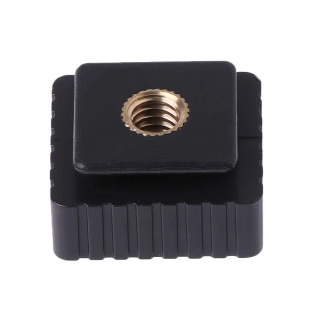 Adaptador de montaje de zapato a tornillo de 1/4" para rosca de cabeza para soporte de luz de estudio