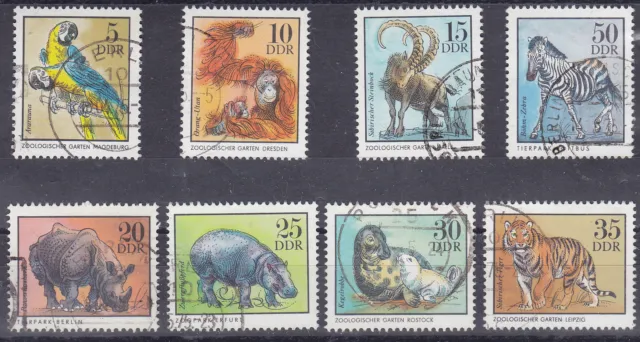 Briefmarken DDR Mi Nr 2030-34 Zootiere Verkehr