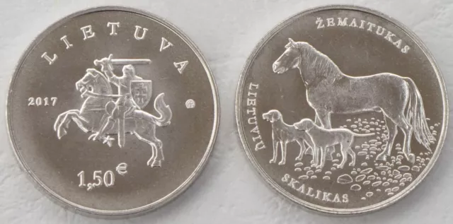 Commemorative coin Lithuania 2017 Jagdhund And Žemaitukas Cuni uncirculated