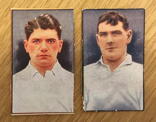 Preston North End x 2 Trade Cards by Sports & Adventure 1922 Footballers