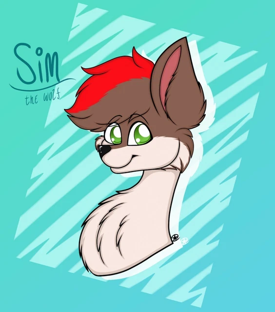 custom toony style digital furry art commission (headshot/ head only)
