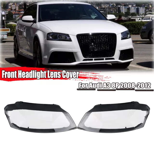 Facelift Scheinwerferglas Streuscheibe L+R für AUDI A3 8P S-line S3 RS3 2008-12