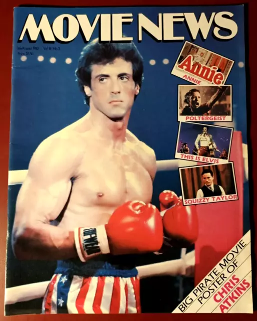 Movie News: July/August, 1982 - Australian Magazine / Stallone, Chris Atkins