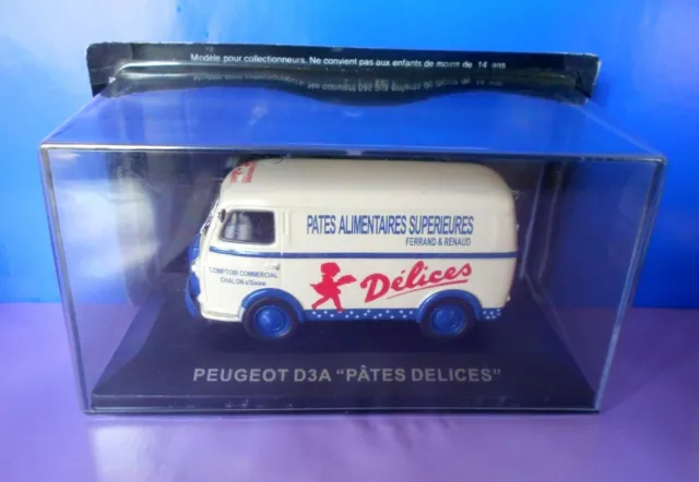 Die Cast 1/43 Modèle Van Publicitaire Peugeot D3A Pates Delices