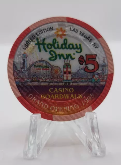 Holiday Inn Casino Boardwalk Las Vegas Nevada 1995 $5 Chip N2372