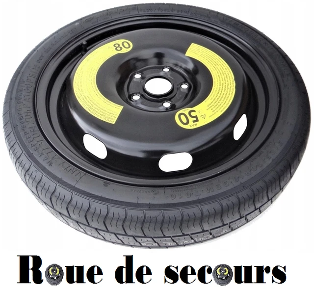 Kit Roue De Secours 125/80R17 Pour Volkswagen T-Roc - Inclut Cric, Clé, Gants Et Sac De Rangement