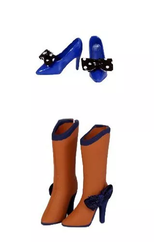 Groove Shoes Selection High Heels Blue Boots Brown MS-009 Fashion Doll Japan