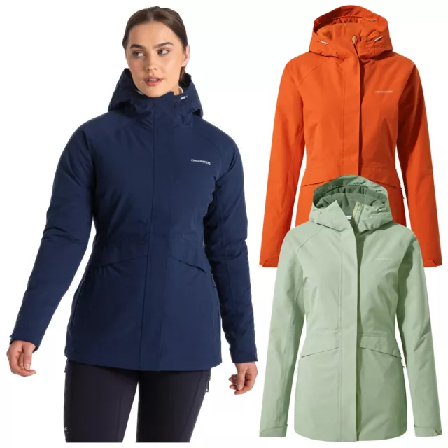 Craghoppers Ladies Caldbeck Thermic Waterproof Jacket Womens Full Zip Rain Coat