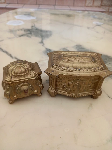 Lot De 2 Coffrets à Bijoux En Porcelaine Berger Italy Vintage - Neufs Sans Emballage