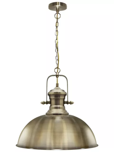 Vintage Antique Brass Shade Ceiling Chandelier Hanging Pendant Retro Light M0127