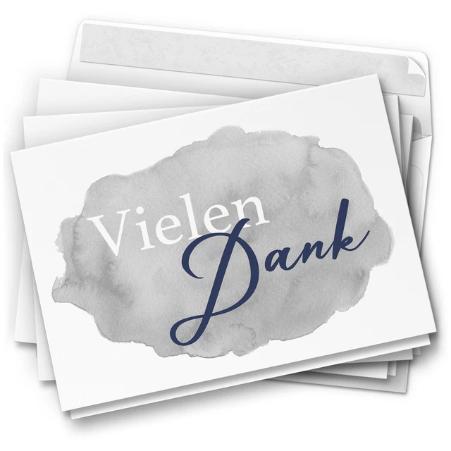 10 Dankeskarten mit Umschlag Klapp Karte zum Danke sagen Danksagung bedanken