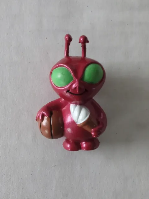 VTG 90s Vending Machine Toy Mini RED ALIEN BASKETBALL Green Eyes Cake Topper