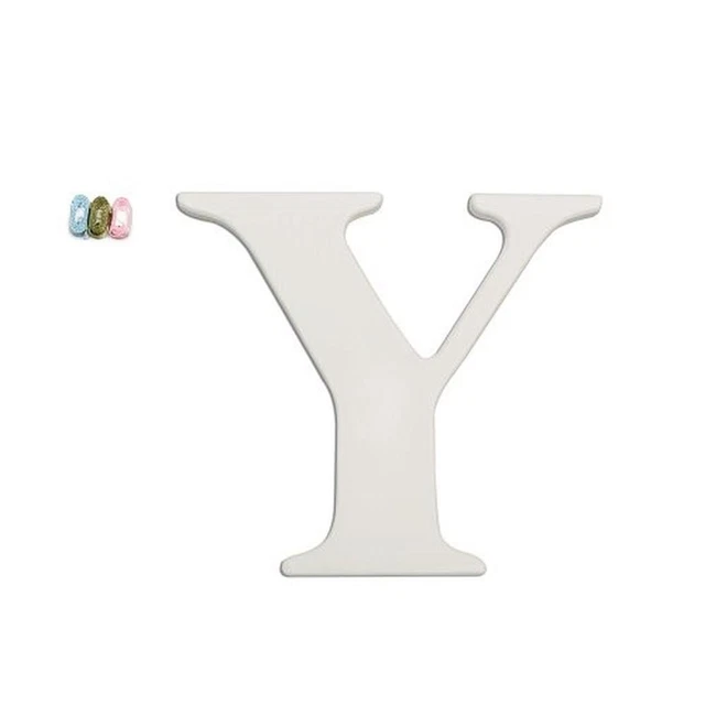 Babies"R"Us Y White Wooden Personalizable Letter Wall Decor 7.5 Inch  8540
