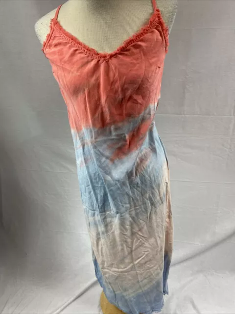 Bella Dahl Sleeveless Maxi Dress Women’s Small Light Blue Tie Dye 2