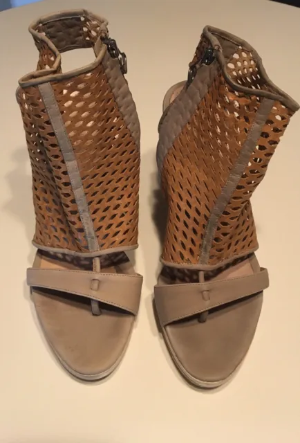 VPL by LD Tuttle Brown Leather Sandal Bootie- size 36 1/2