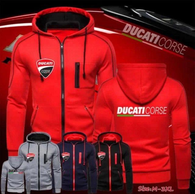 Felpa Ducati Corse TG XXL felpa con cappuccio Moto sport da passeggio cerniera