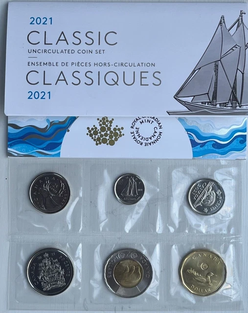 CANADA 2021 Uncirculated Royal Canadian Mint Prooflike Set Proof Like