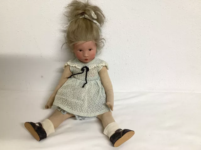 Käthe Kruse Puppe, 38cm groß, gebraucht 50 iger Jahre gesteppte Beine und Arme