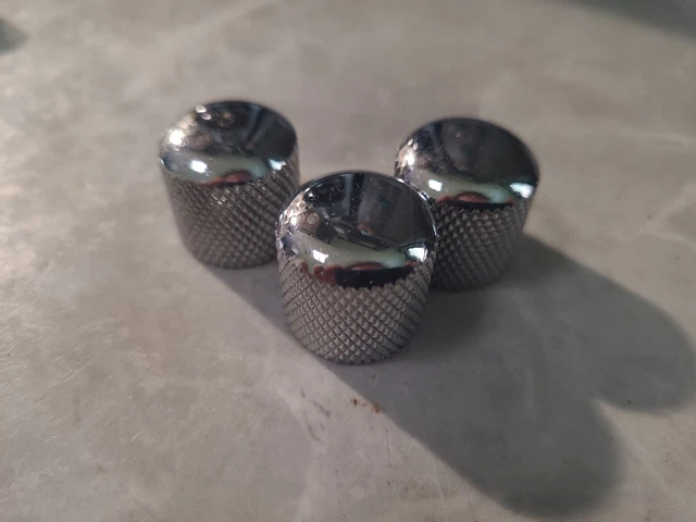 Jackson Japan Knurled Metal Strat Knob Guitar Control Knob Set Satin Chrome Jackson Japan Knurled Metal Strat Knob Guitar Control Knob Set Satin Chrome