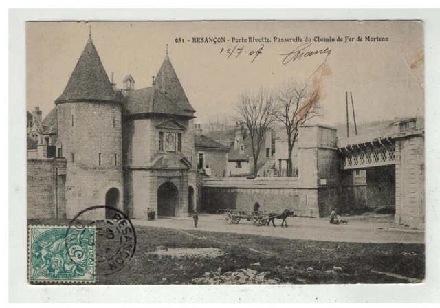 25 Besancon La Porte Rivotte Passerelle Du Chemin De Fer De Morteau Nâ° 681