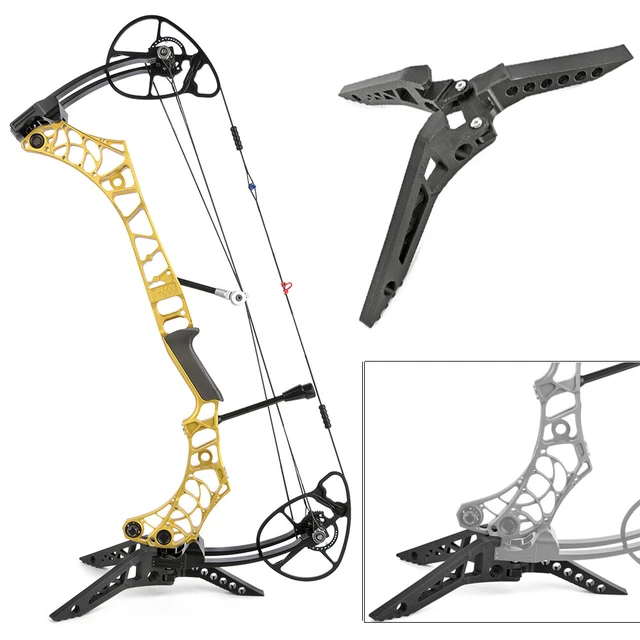 ARCHERY COMPOUND BOW Tripod Stand Holder Kick Rack Support 3D Target
