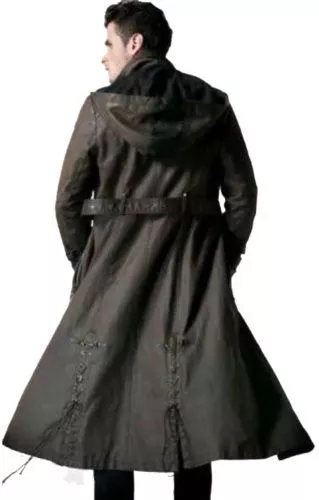 Mens steampunk deals trench coat