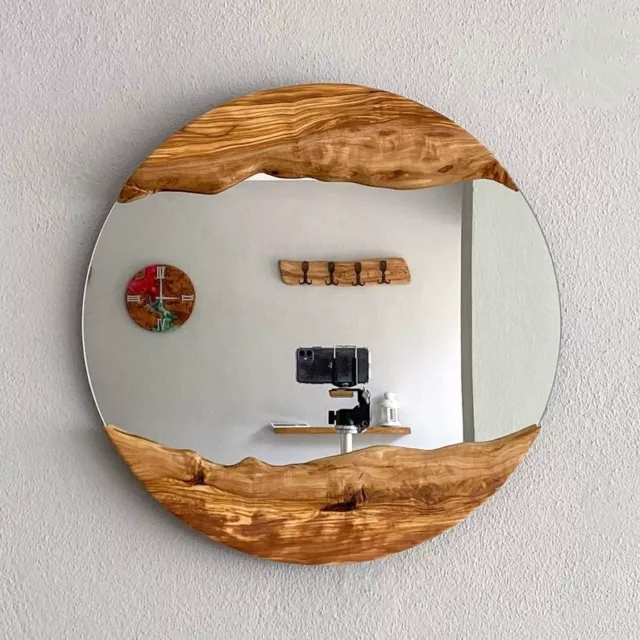 Olivenholz Oval Holz Rahmen Spiegel, Leben Rand Spiegel Wand Dekorativ Geschenk