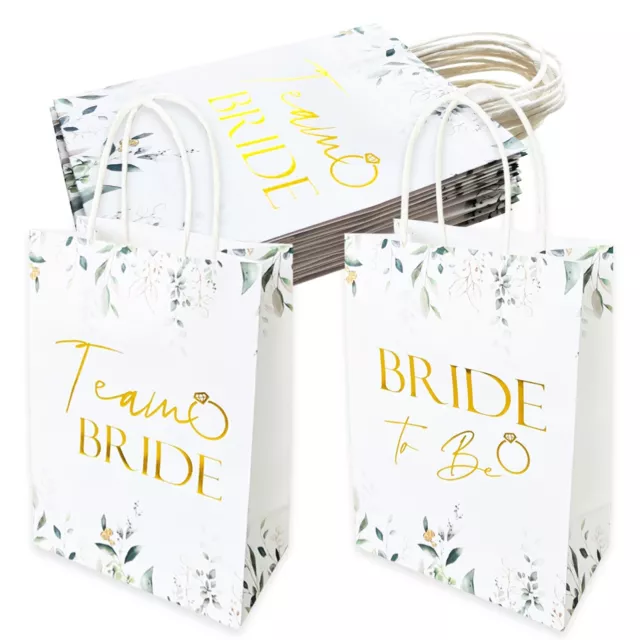 Hen Party Paper Bags Team Bride Accessories Goody Favours Fillers Gift Botanical