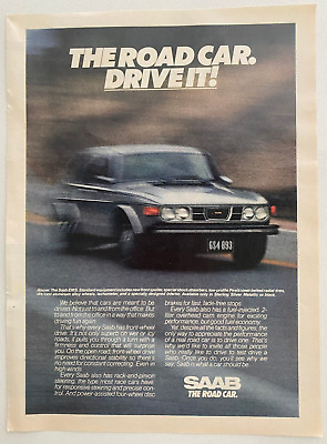 SAAB EMS The Road Car. Vintage 1976 Print Ad