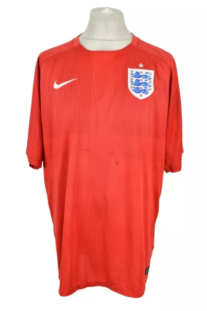 NIKE England 2014-15 Away Football T-Shirt size 2XL Mens Red Outerwear Outdoors