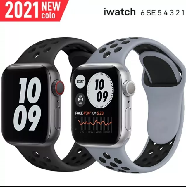 Bracelet Sport pour Apple Watch, en Silicone, respirant, pour iWatch série 7654,