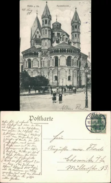 Ansichtskarte Köln Apostelkirche 1906