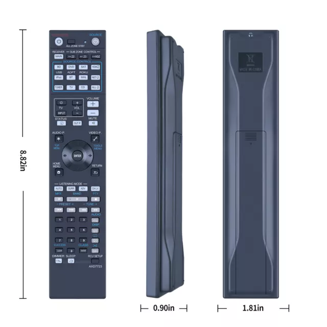 AXD7723 Fernbedienung für Pioneer Elite Heimkino-Receiver SC-82 SC-91 SC-95