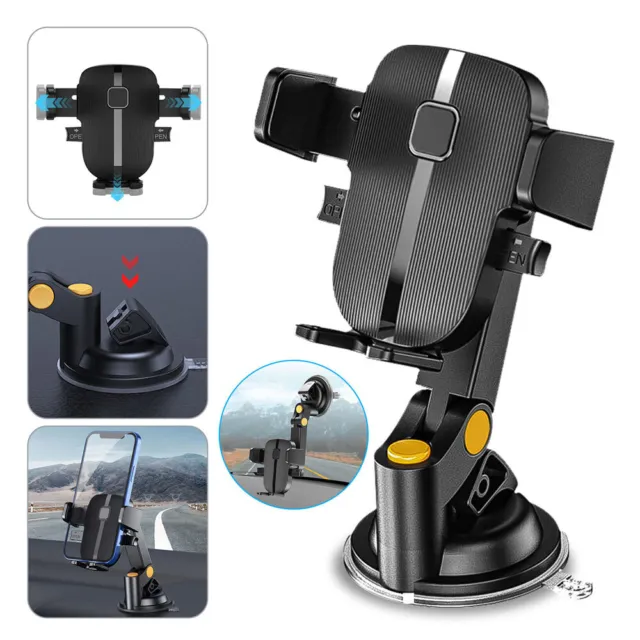360° Car Phone Holder Gravity Dashboard Windscreen Suction Mount Stand Accessory