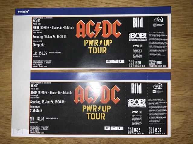 2 TICKETS FÜR das AC/DC Konzert in Dresden am 16.06.2024 - ACDC Karten ...