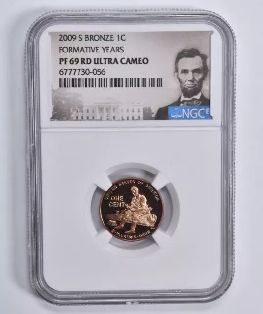 2009-S Bronze PF69 RD Lincoln Cent Formative Years NGC Special Lbl *0814