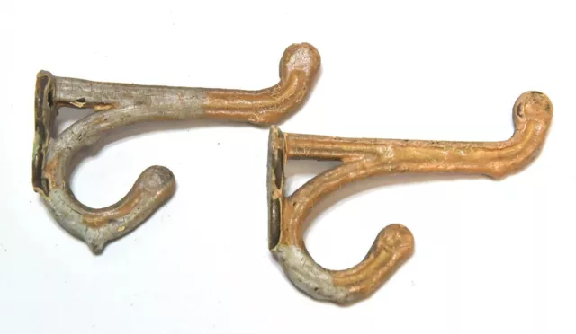 2 Vintage Wall Mount Coat Or Hat Hooks