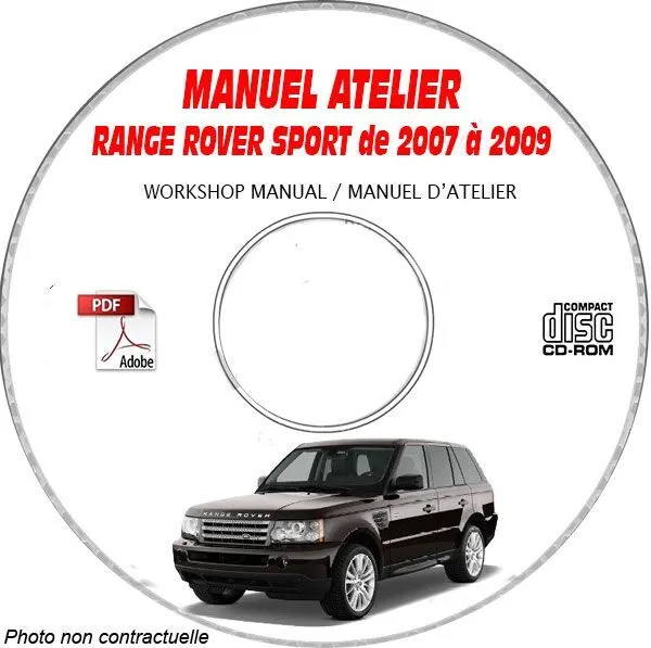 RANGE SPORT L320 07-09 - Manuel Atelier CDROM Anglais LAND-ROVER Revue techniqu