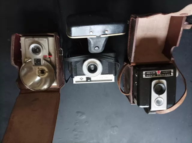 Lot De 3 Appareil Photo .Agfaparator- 2 Kodak Brownie- Non Testez Lire L Annonce