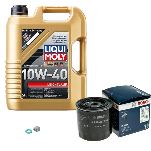 Filtro olio Bosch 5 L Liqui Moly funzionamento leggero 10 W-40 per VW Taro