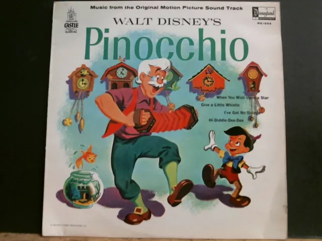 WALT DISNEY  Pinocchio   Soundtrack  LP   UK  1970   Children's songs   Great!