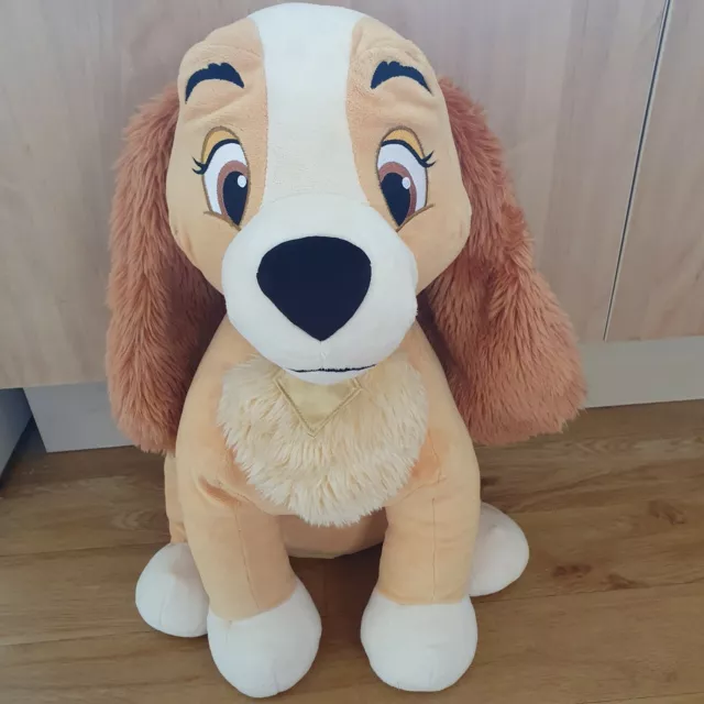 Large Lady And The Tramp Disney Store Stamped Plush Soft Toy Dog 47cm Tall