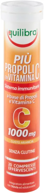 Più Propoli con Vitamina C Equilibra 20 Compresse Effervescenti