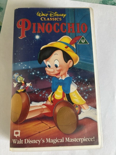 PINOCCHIO VHS WALT Disney Classics Children's Adventure, 85 Mins