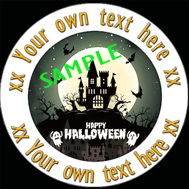 Personalised Halloween stickers Sweet Cone Labels Party Trick or Treat Bag Label 2