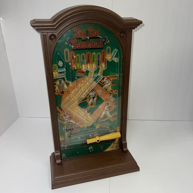 VINTAGE 1974 MATTEL Big Bat Baseball Mechanical Pinball game Works