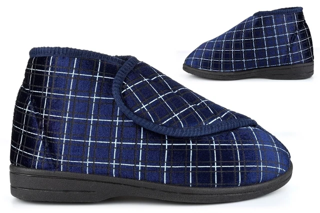Pantofole da barca da uomo leggere suola in gomma lavabile stivali pantofole alte blu navy