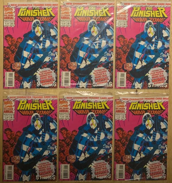 6x Lot: Punisher War Zone Annual 1 NM :: 1st App Phalanx :: Marvel Comics 1993